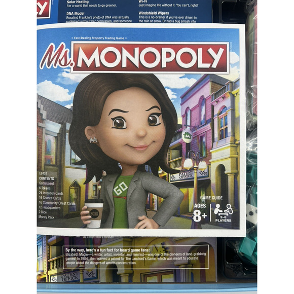Ms. Monopoly Board Game Hasbro Rare Family Night collectible Complete - Picture 8 of 8